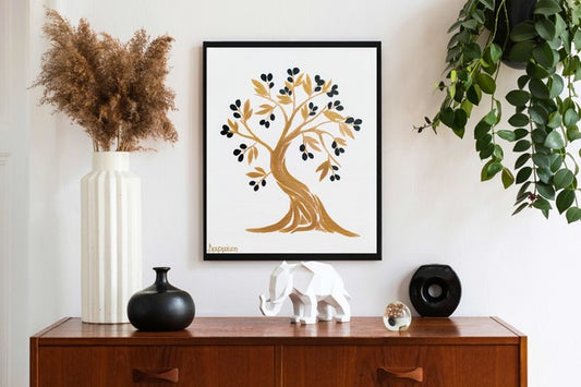 Olive tree (white canvas)