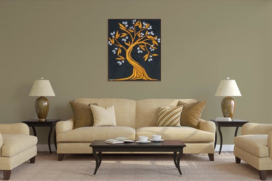 Olive tree (black canvas)