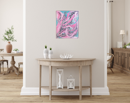 Painting in Pink and Gray Shades – Serenity